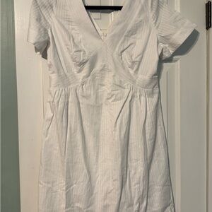 Banana Republic Cream V-Neck Mini Dress